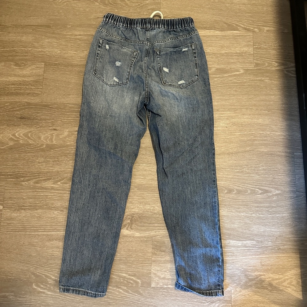 Drawstring relaxed jeans - Picture 3 of 3